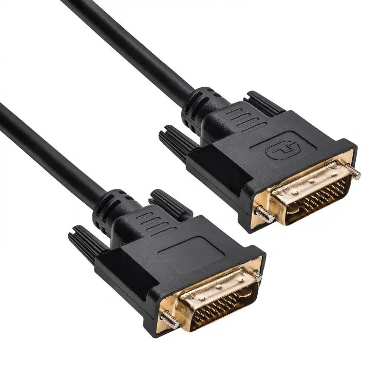 Akyga AK-AV-02 DVI-I 24+5 Dual Link összekötő kábel 1.8m fekete (AK-AV-02)