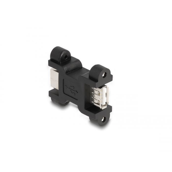 Delock USB 2.0 adapter A-típusú anya – B-típusú anya csavarozható kapcsolattal (66076)