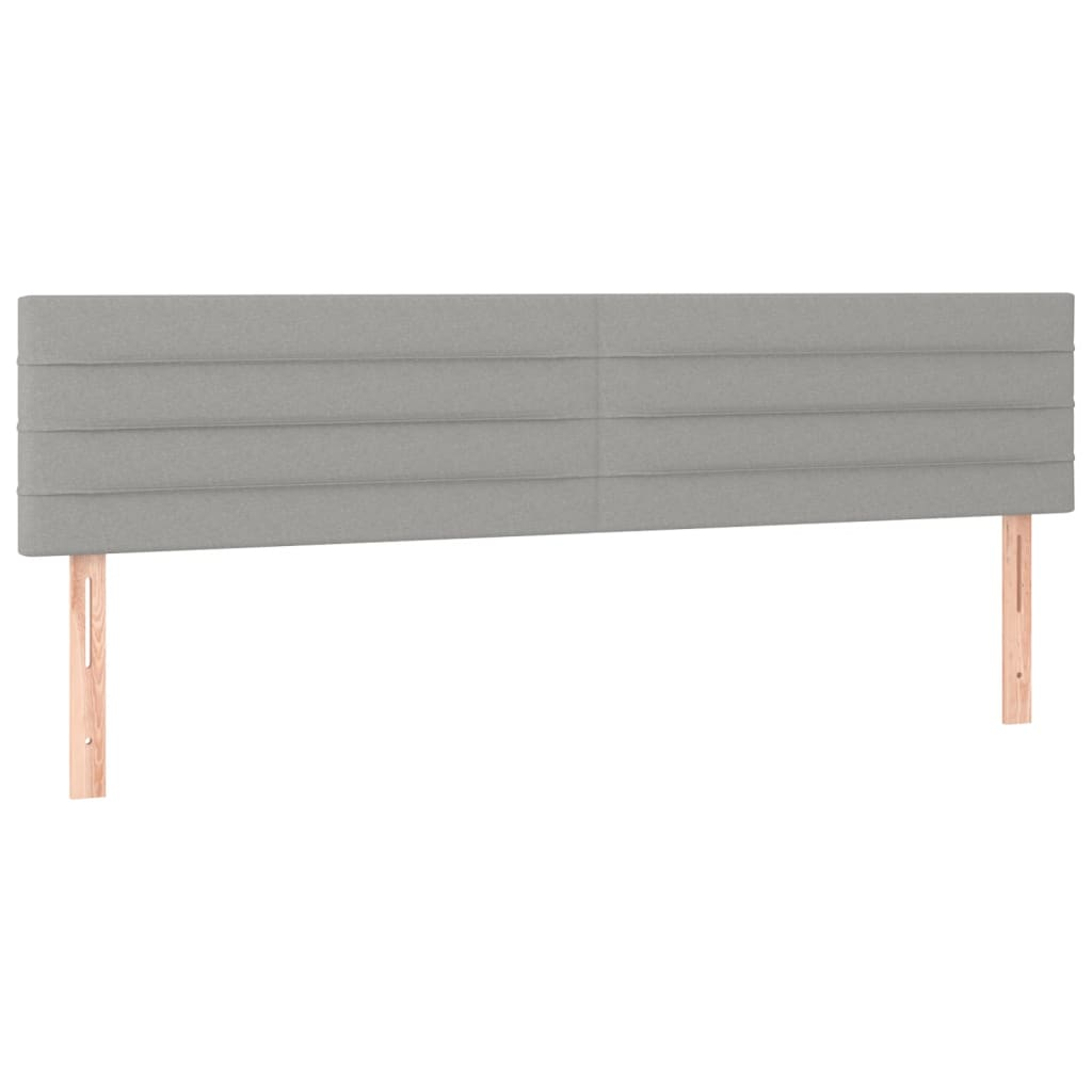 2 db világosszürke szövet fejtámla 80 x 5 x 78/88 cm (346158)