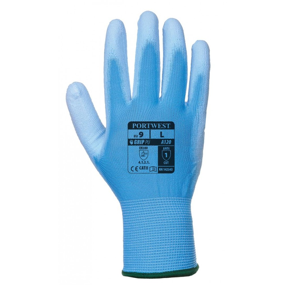 Portwest Szerelőkesztyű tenyéren mártott 8-as méret - Kék (A120B4RM)