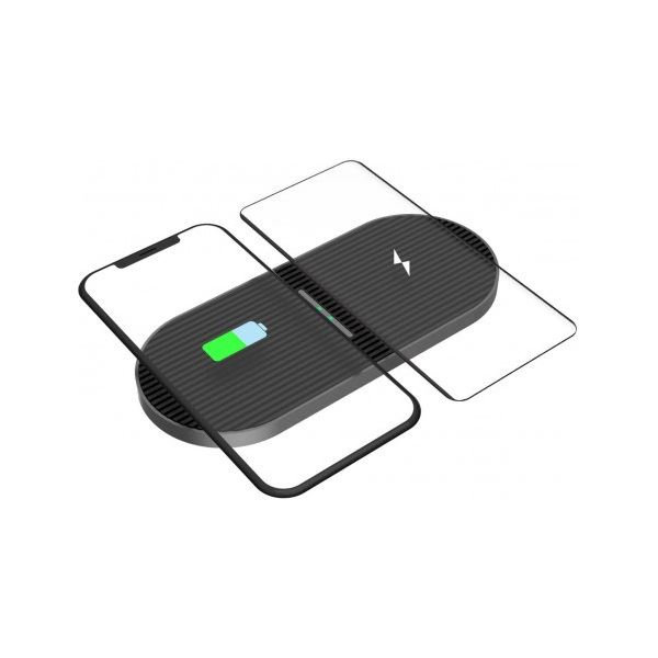 Platinet PWCDB duo Qi vezeték nélküli töltő fekete (PWCDB)