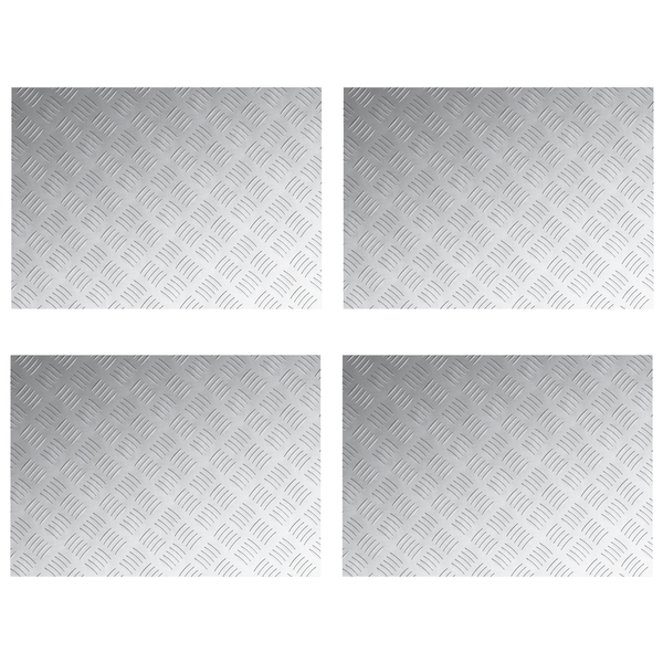 Alumínium Rácsos Lemezek 4 db Csúszásgátló 70x50 cm