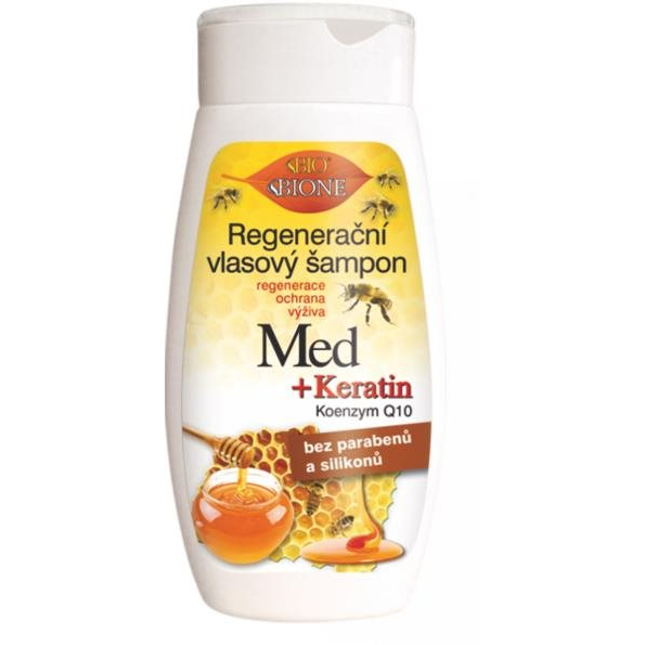 BIONE COSMETICS Bio Méz + Q10 Regeneráló sampon 260 ml (8595061605193)