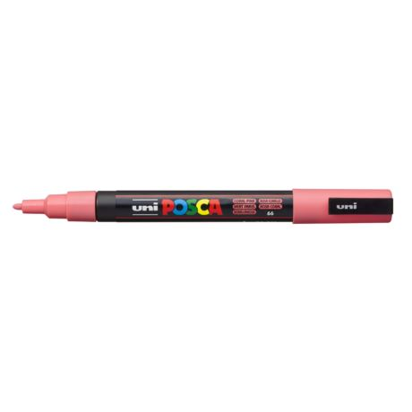 Uni Posca PC-3M dekormarker korallszínű (PC-3M CORAL PINK(E)) (PC-3M CORAL PINK(E))