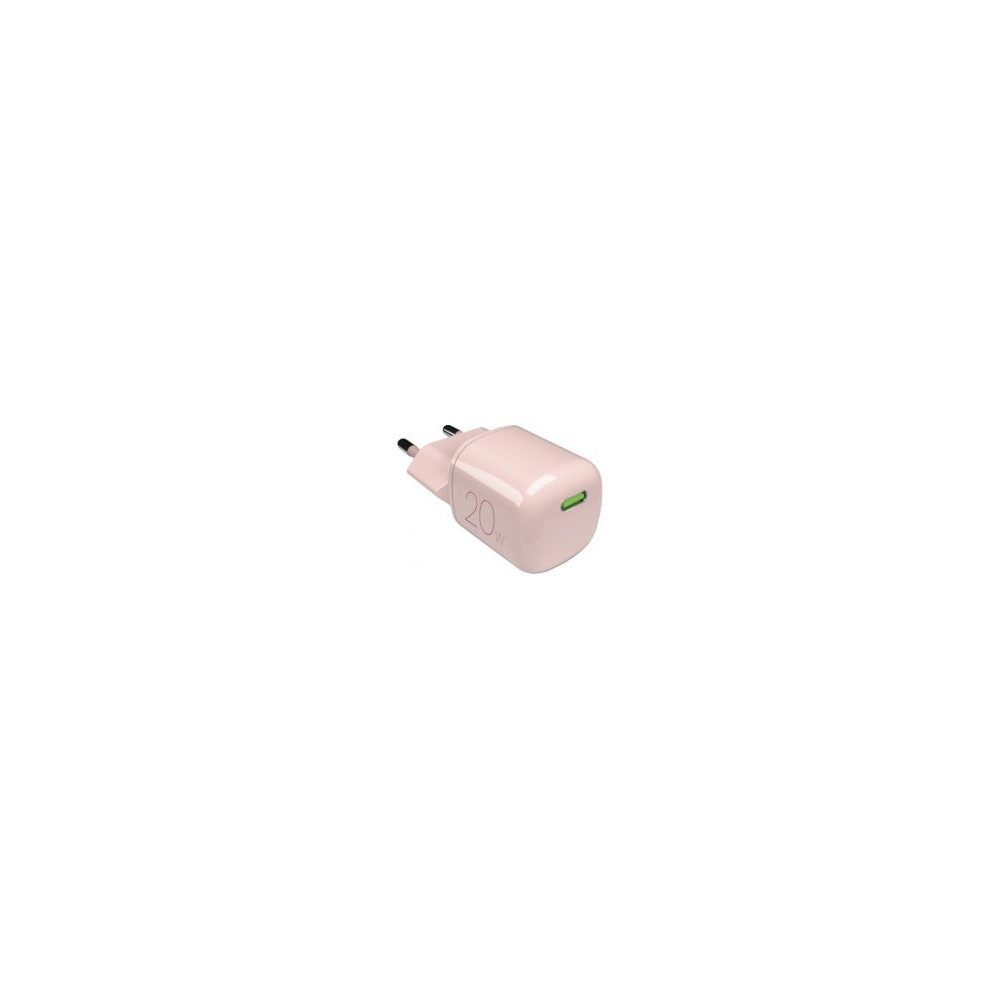 SBS Puro GaN USB-C Hálózati töltő - Rózsaszín (20W) (PUFCMTCUSBC20WGROSE)