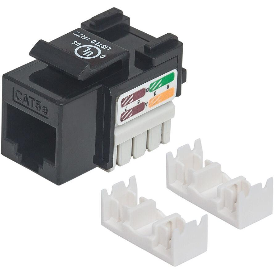 INTELLINET Keystone Jack Cat5e Punch-down UTP schwarz (210416)