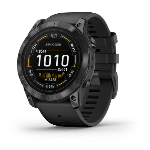 Garmin Epix Pro (Gen 2) okosóra 51 mm, szürke, fekete szilikon szíjjal (010-02804-21)
