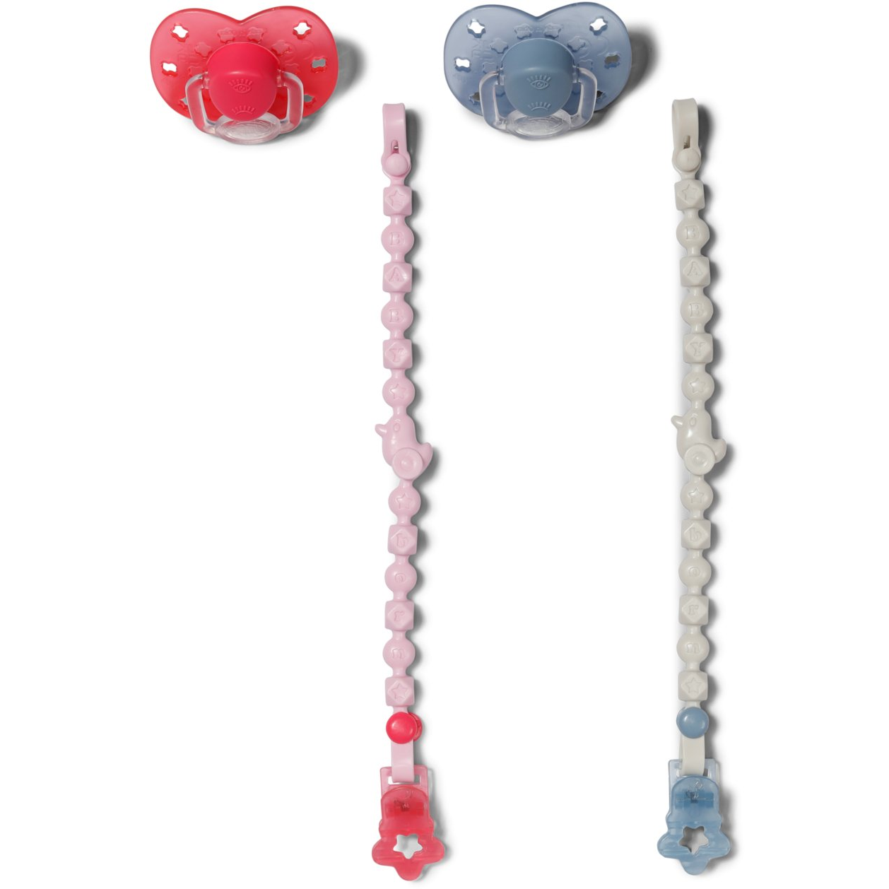 BABY born Dummy with Clip 2 assorted Cumlík s držiakom pre bábiky