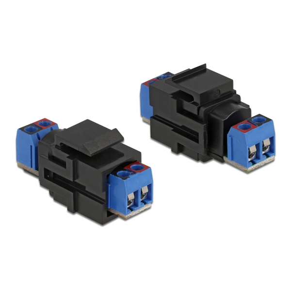 Keystone Modul 2 Pin Terminalblock > Terminalblock schwarz