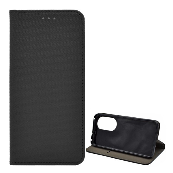 Tok álló, bőr hatású (FLIP, oldalra nyíló, asztali tartó funkció, rombusz minta) FEKETE [Huawei P50] (5996591089416)