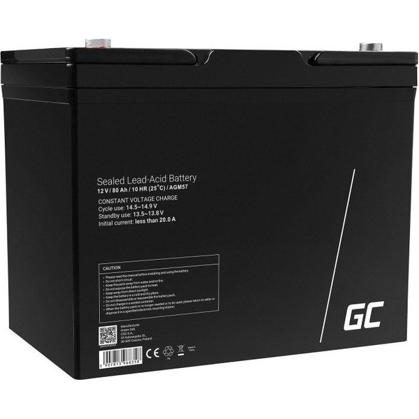 Akumulátor GREENCELL AGM57 80Ah 12V