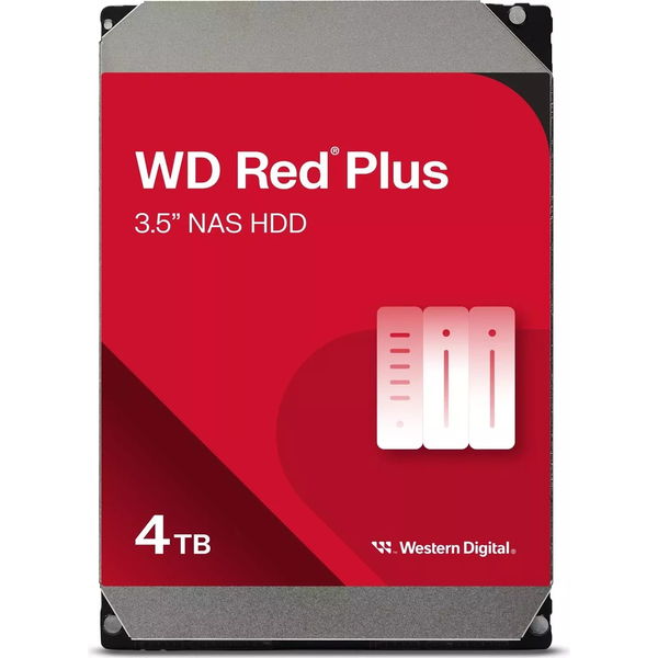 Western Digital WD40EFZZ Red Plus NAS HDD, 4TB, 3.5", 5400 RPM, 128 MB