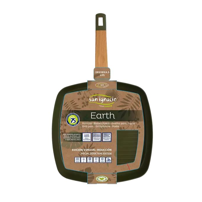 Bergner SG-6764 Earth Green grillserpenyő 24cm (SG-6764)