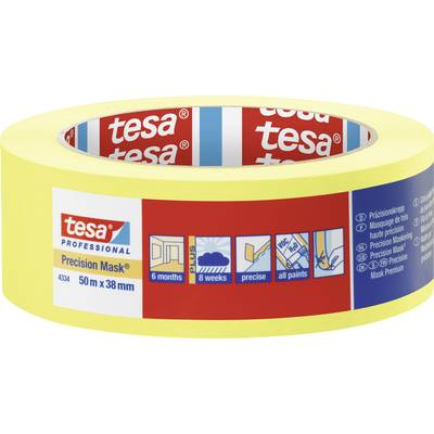 Tesa PRECISION (04334-00003-00) Krepp szalag Präzisionskrepp® Sárga (H x Sz) 50 m x 38 mm 1 db (04334-00003-00)