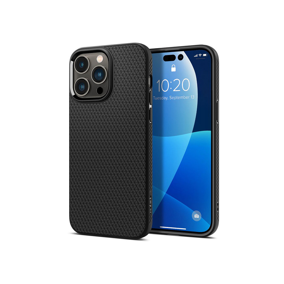 Apple iPhone 14 Pro Max ütésálló hátlap - Spigen Liquid Air - fekete (SP0185)