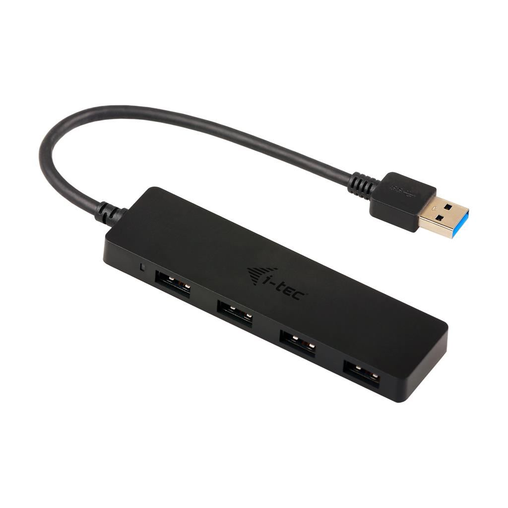 i-tec Advance U3HUB404 hub USB 3.2 Gen 1 (3.1 Gen 1) Type-A 5000 Mbit/s Čierna (U3HUB404)