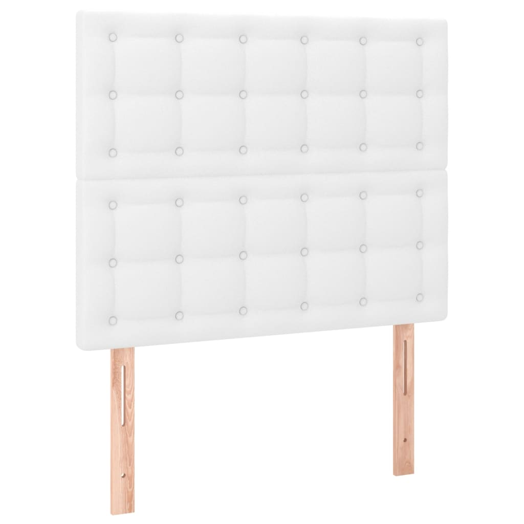 2 db fehér műbőr fejtámla 90x5x78/88 cm (3116411)