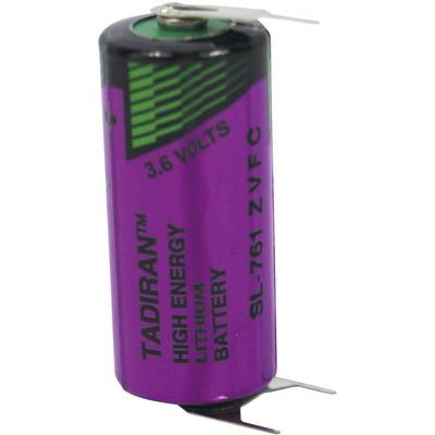 2/3 AA lítium elem, forrasztható, 3,6V 1500 mAh, forrfüles, 15 x 33 mm, Tadiran SL761PT