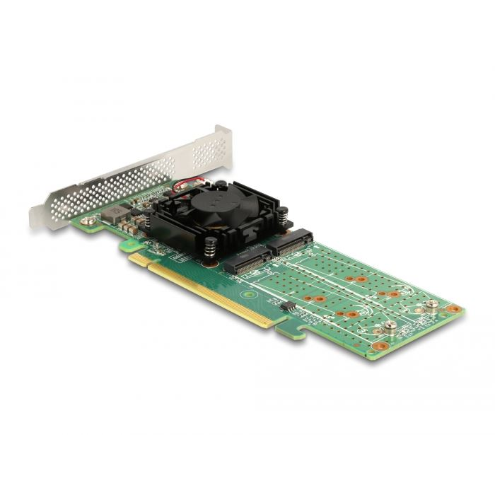 Delock PCI Express x16 kártya - 4 x belső NVMe M.2 Key M (90078) (90078)