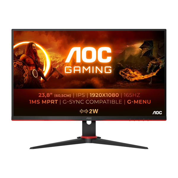 AOC G2 24G2SPAE/BK LED display 60,5 cm (23.8") 1920 x 1080 px Full HD Černá, Červená