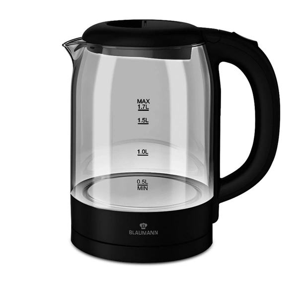 Blaumann BL-9006 1,7L üveg vízforraló 2200W fekete