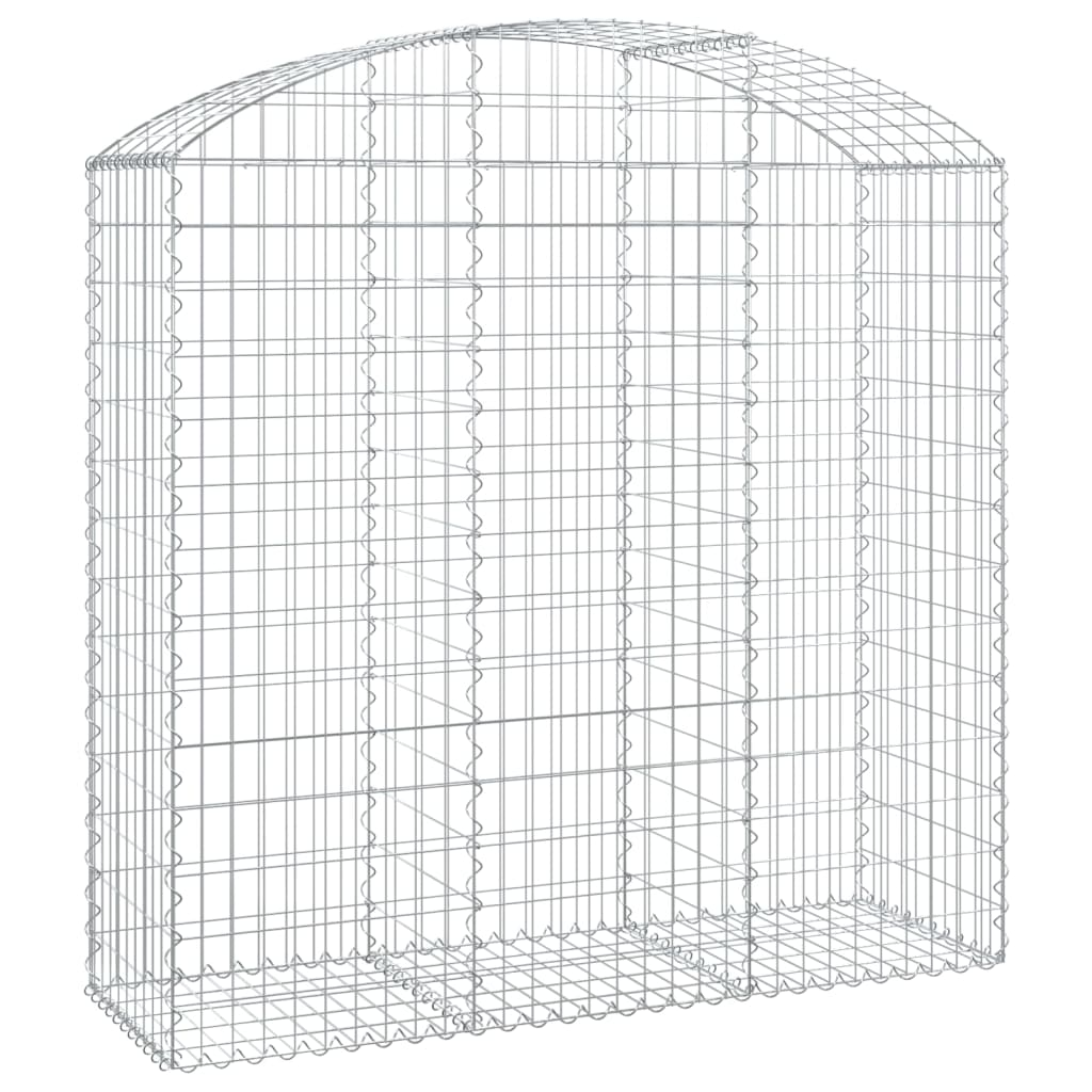 íves horganyzott vas gabion kosár 150x50x140/160 cm (153457)