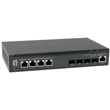 LevelOne XEL-0891 Administreret L3 10G Ethernet (100/1000/10000) Desktop Grå