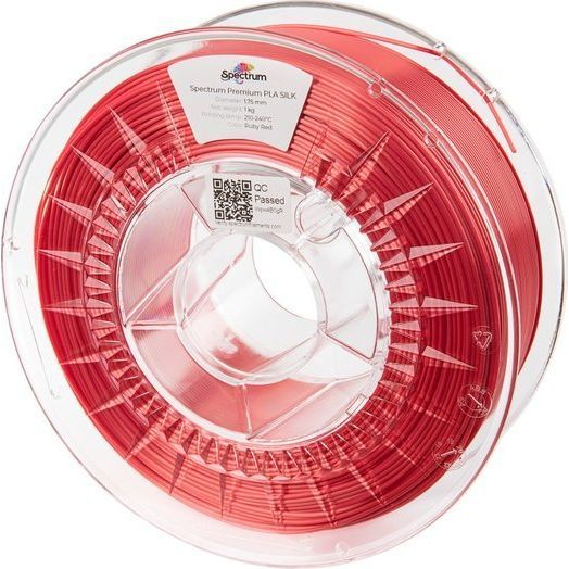 Spectrum Filaments 80443 PLA SILK 3D nyomtatószál PLA selyem Selymesen fényes 1.75 mm 1000 g Ruby Red, Piros 1 db (80443)
