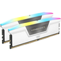 Памет Corsair Vengeance RGB 64GB, DDR5, 6400MHz, CL32, 2x32GB, Intel XMP, Бял