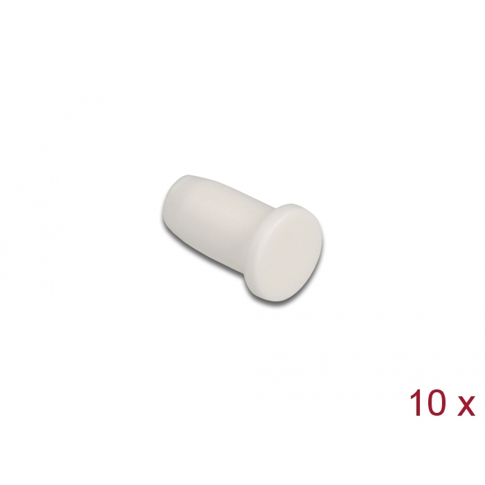 Delock Porvédő tető száloptika csatlakozóhoz, 1,25 mm-es kupakkal 10 db. Fehér (86846) (86846)