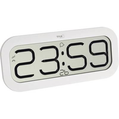 Hodiny budík TFA bílá 32cm