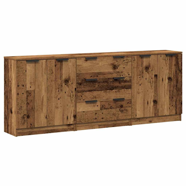  vidaXL vidaXL Komody 3 szt., stare drewno 60x30x70 cm materiał drewnopochodny