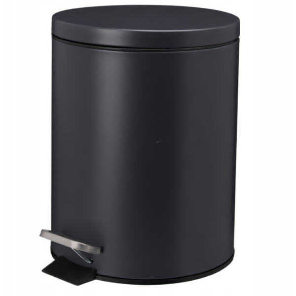 Kosz na śmieci NONI metalowy z pokrywą, 5 l
