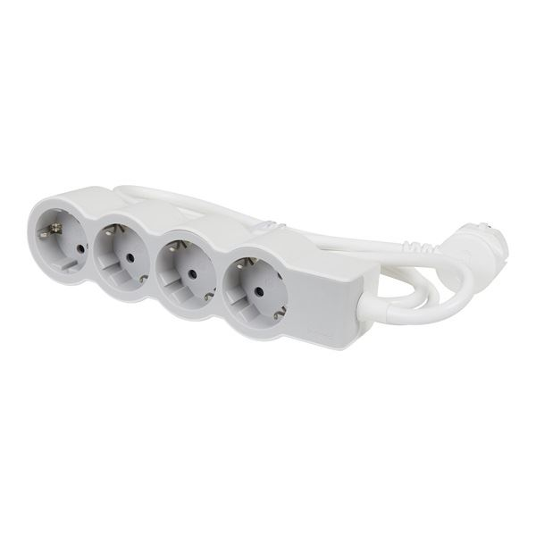 Legrand 694561 prolunghe e multiple 3 m 4 presa(e) AC Interno Grigio, Bianco