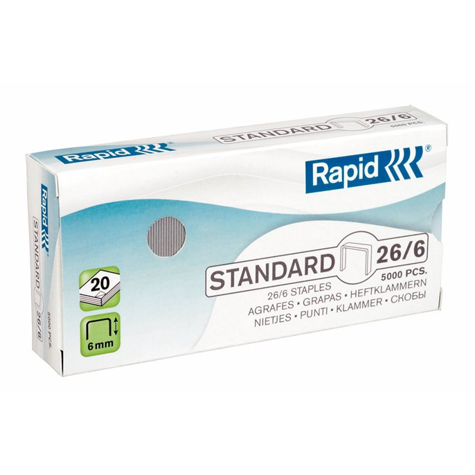Rapid Standard 26/6 Tűzőgépkapocs (5000 db) (24861800)