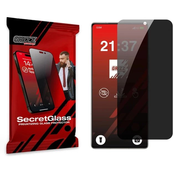 Matowe szkło prywatyzujące GrizzGlass SecretGlass do Infinix Note 50 Pro 4G
