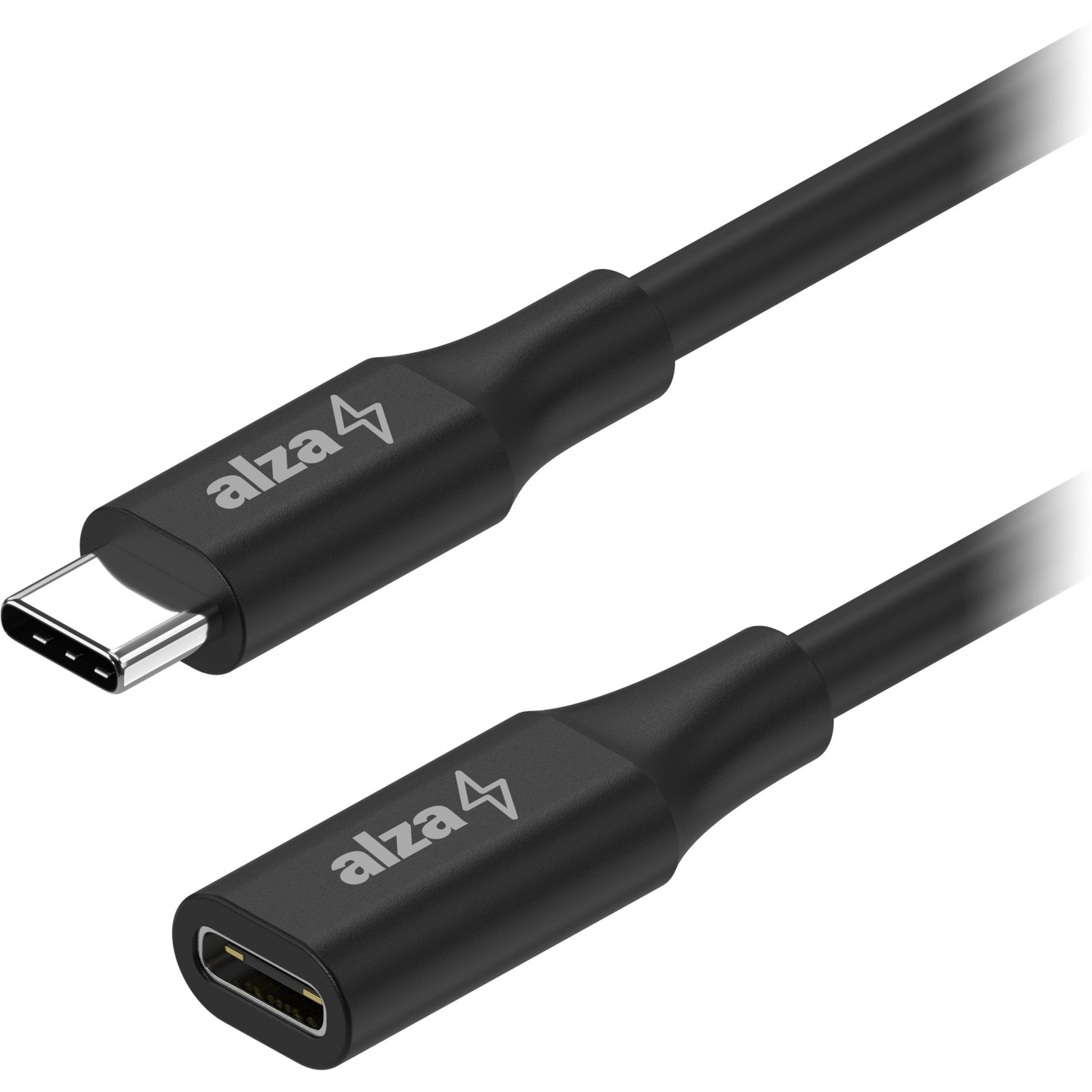 AlzaPower Core USB-C (M) to USB-C (F) 3.2 Gen 1, 1m, fekete (APW-CBTC00510B)