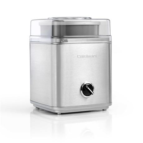 Машина за сладолед Cuisinart ICE30BCE, Мощност 25 W, Без PFOA, 2 л, Ниска консумация на енергия, Време за подготовка 20-30 минути (+ предварително замразяване), Сребрист