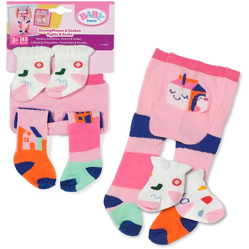 BABY born Tights & Socks 2 assorted 43cm Panty's voor poppen