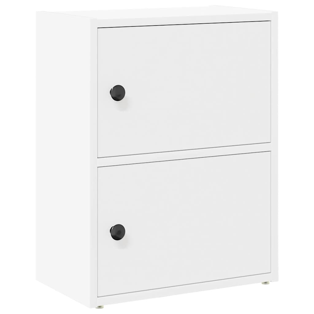 fehér szerelt fa könyvespolc 40x24x52 cm (860355)