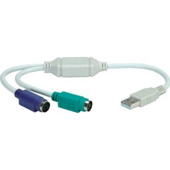 Value Számítógép Átalakító kábel [1x USB 2.0 dugó, A típus - 2x PS/2 alj] 0.30 m