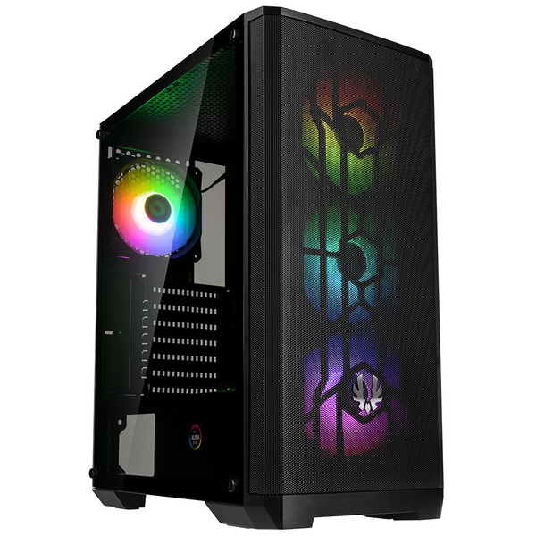 Bitfenix Nova Mesh SE TG táp nélküli ablakos ház fekete (BFC-NSE-300-KKGSK-4A)