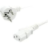 VALUE Netzkabel, gerade IEC-Buchse, wei, 1,8 m