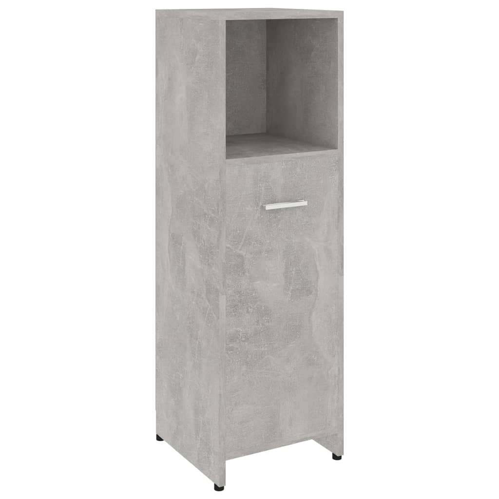betonszürke forgácslap fürdőszobaszekrény 30 x 30 x 95 cm (802592)