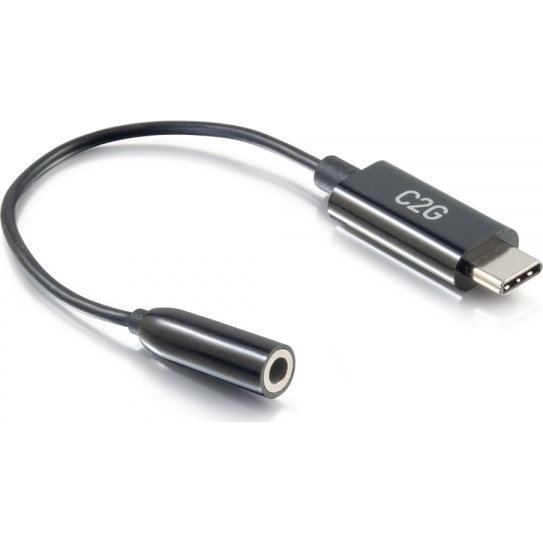 C2G 54426 cavo per cellulare Nero 0,09 m USB-C 3,5 mm