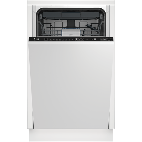 Beko Beépíthető mosogatógép, 45 cm,11 teríték, 8 program, AquaIntense, ProSmart Inverter Motor, AutoGlassShield, Fast+, E energiaosztály