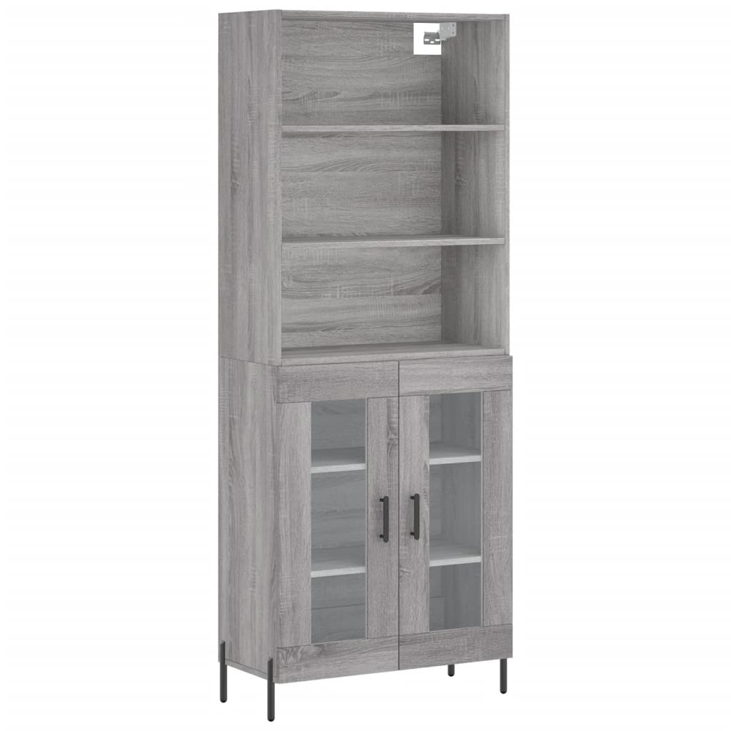szürke sonoma szerelt fa magasszekrény 69,5 x 34 x 180 cm (3189331)
