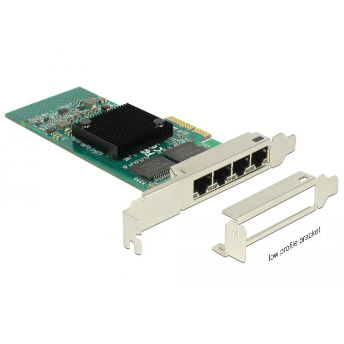 Delock PCI Express Kártya > 4 x Gigabit LAN (89946) (DL89946)