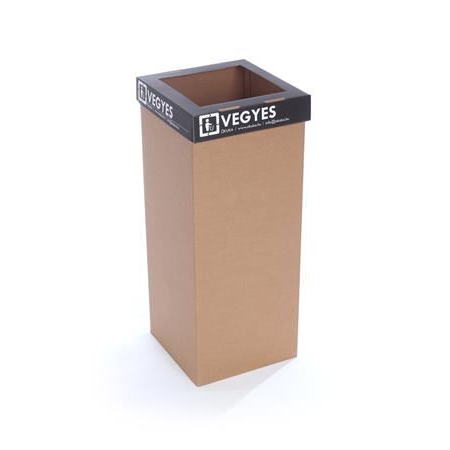 Recobin URE004 Slim újrahasznosított szelektív hulladékgyűjtő 60l fekete (URE004)