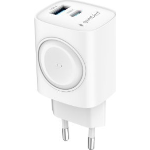 Gembird TA-UC-PDQCW20-01-W USB-A / USB-C / Apple Watch Hálózati töltő Adapter 20W - Fehér